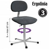 Krzesło szwalnicze ERGOLINIA 10002 na podnośniku śrubowym