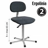 Krzesło szwalnicze ERGOLINIA EVO2 na podnośniku pneumatycznym