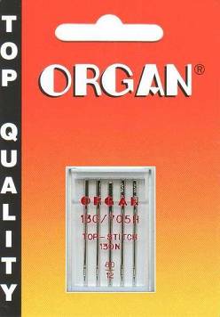 Igły do maszyn domowych Organ Top Stitch 130N - 80 - 130/705H