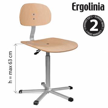 Krzesło szwalnicze ERGOLINIA EVO4 na podnośniku pneumatycznym