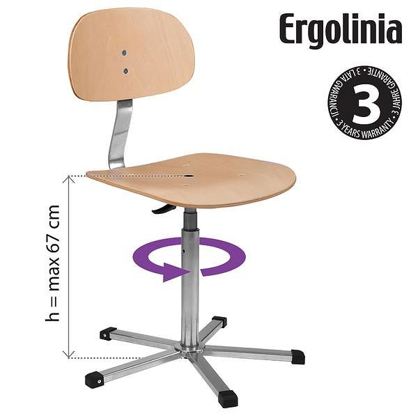 Krzesło szwalnicze ERGOLINIA 10004 na podnośniku śrubowym