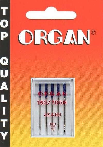 Igły do maszyn domowych Organ jeans - 100 - 130/705H