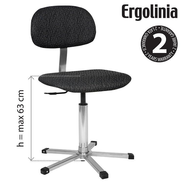 Krzesło szwalnicze ERGOLINIA EVO2 PROFI na podnośniku pneumatycznym