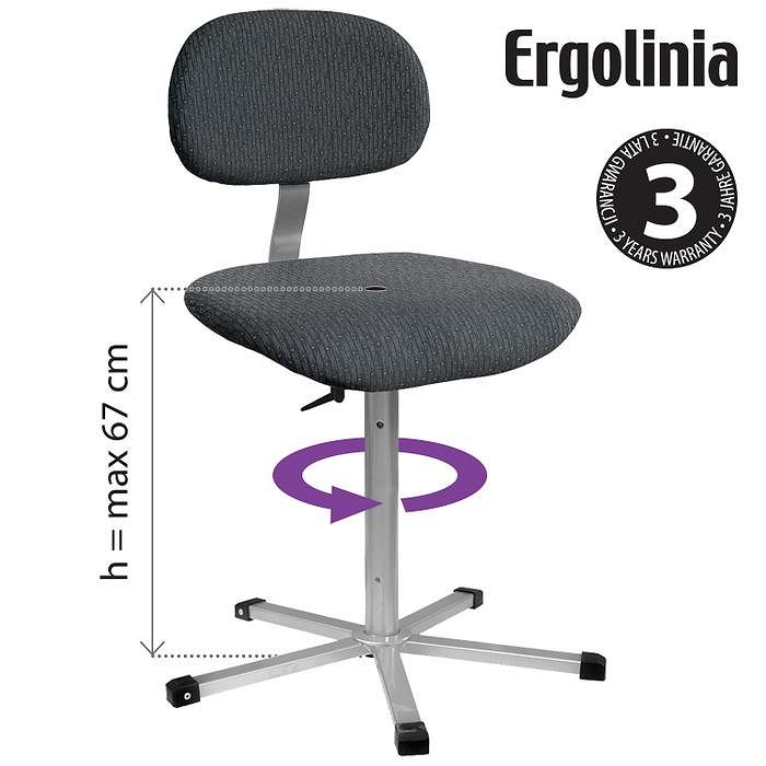 Krzesło szwalnicze ERGOLINIA 10002 na podnośniku śrubowym