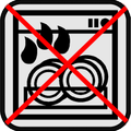 mycie w zmywarce zabronione